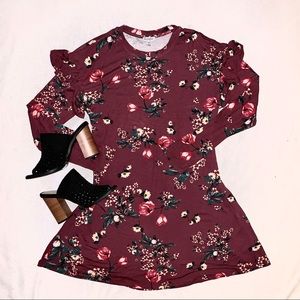 Floral long sleeve dress